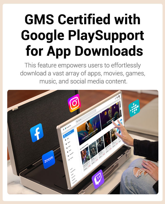 ELC PackGO портативный 27 дюймовый портфель дизайн сенсорный экран Android система умный телевизор экран для кемпинга