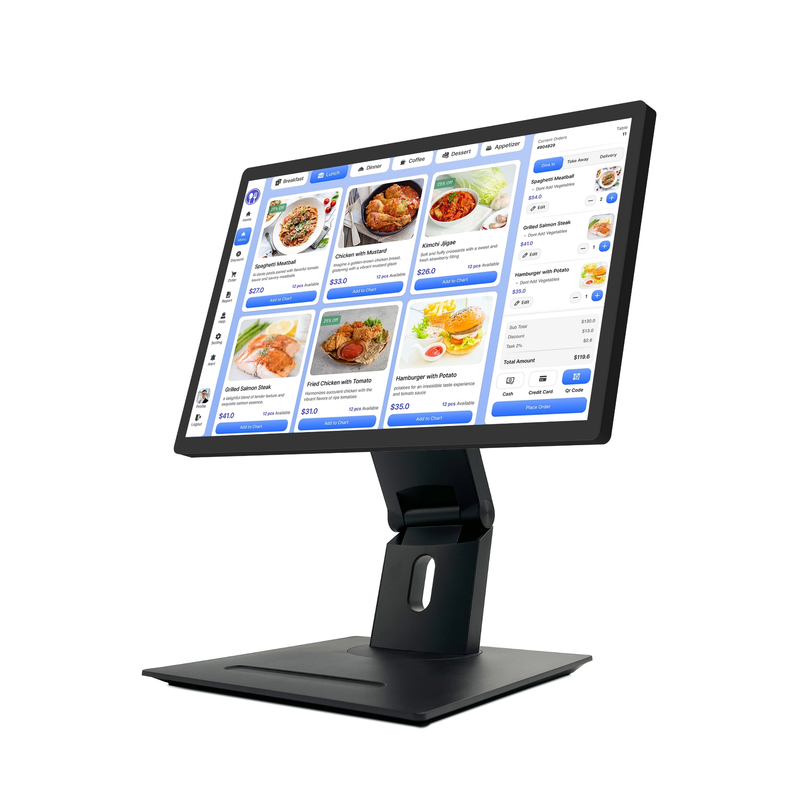 21.5" Android11 Цифровой сенсорный экран для рекламы с RK3568 2+16 ГБ USB RJ45 WiFi Kds Pos Кухонный дисплей Kds Screen с подставкой