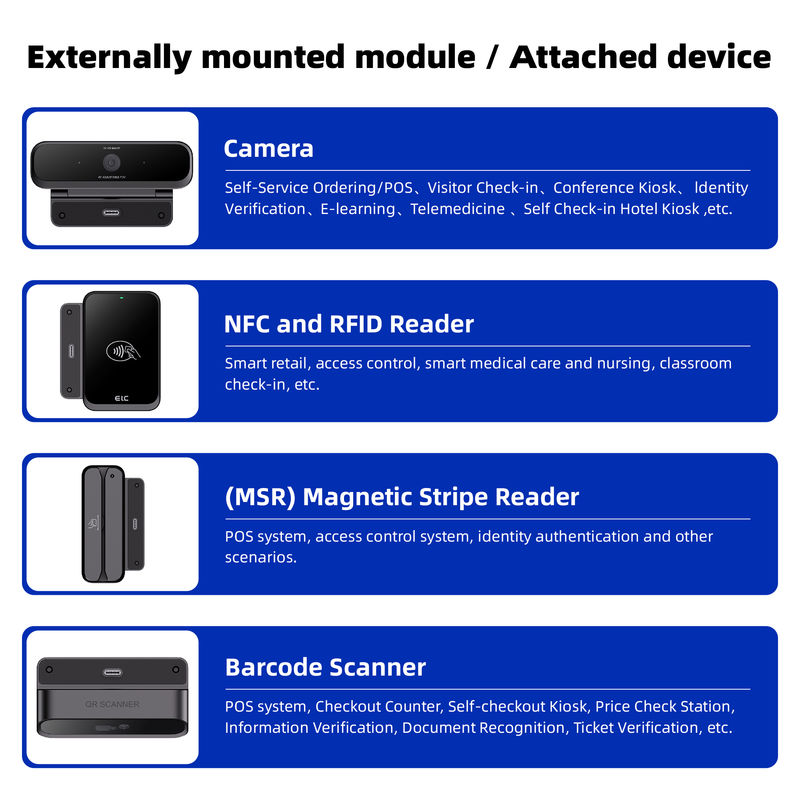 21.5-дюймовый сенсорный Android-планшет RK3576 для киоска самообслуживания в ресторане, системы заказов, отложенный заказ